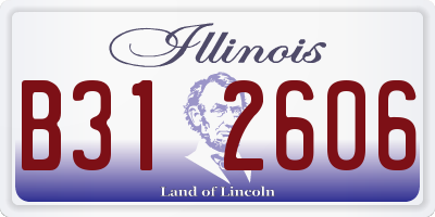 IL license plate B312606