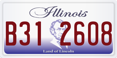 IL license plate B312608