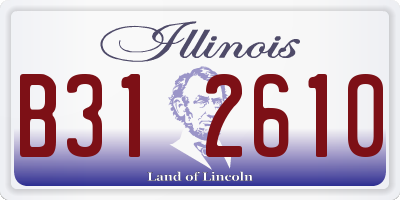 IL license plate B312610