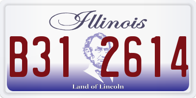 IL license plate B312614