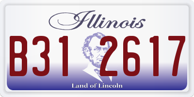 IL license plate B312617