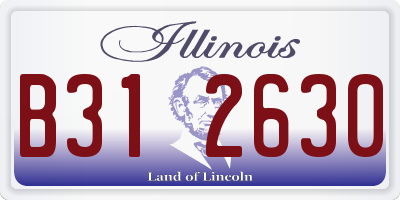 IL license plate B312630