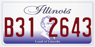 IL license plate B312643