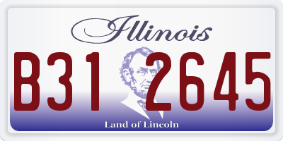 IL license plate B312645