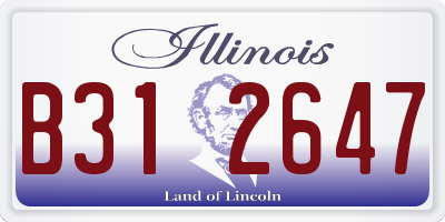 IL license plate B312647