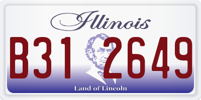 IL license plate B312649