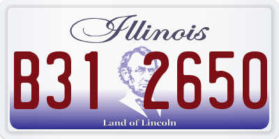 IL license plate B312650