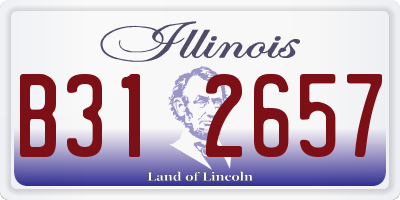 IL license plate B312657