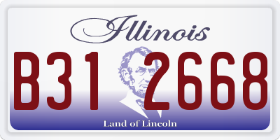 IL license plate B312668