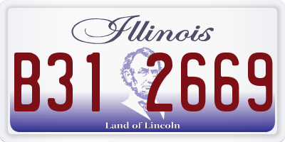 IL license plate B312669