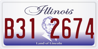 IL license plate B312674
