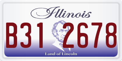 IL license plate B312678