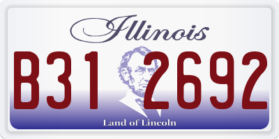 IL license plate B312692