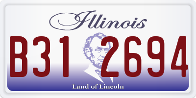IL license plate B312694