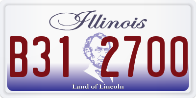 IL license plate B312700