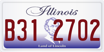 IL license plate B312702