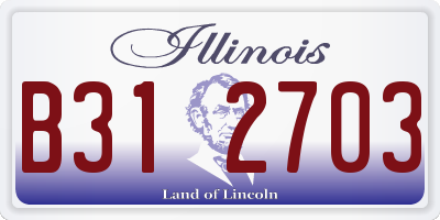 IL license plate B312703