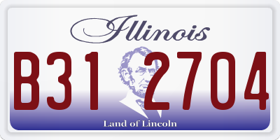 IL license plate B312704