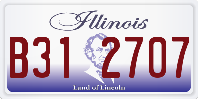 IL license plate B312707