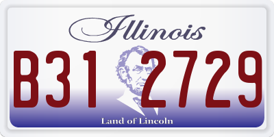 IL license plate B312729