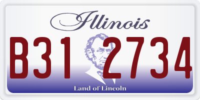 IL license plate B312734