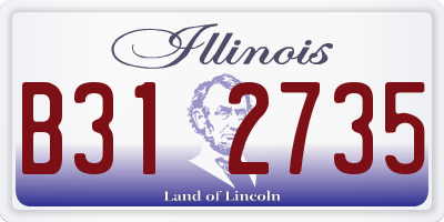 IL license plate B312735