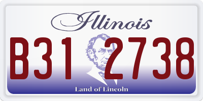 IL license plate B312738