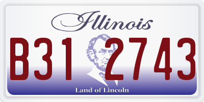 IL license plate B312743