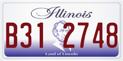 IL license plate B312748