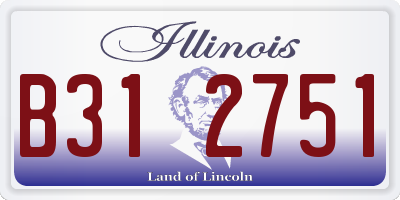 IL license plate B312751