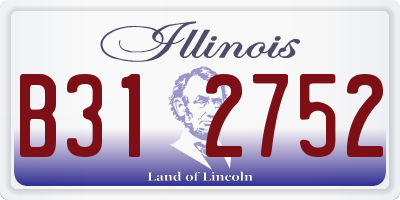 IL license plate B312752