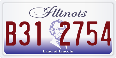 IL license plate B312754