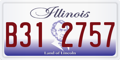 IL license plate B312757