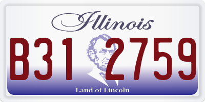 IL license plate B312759