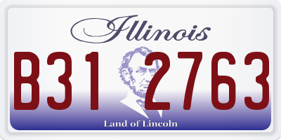 IL license plate B312763