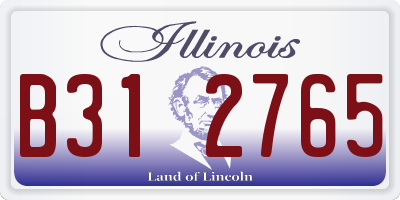 IL license plate B312765