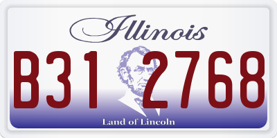IL license plate B312768