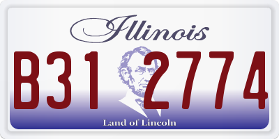 IL license plate B312774