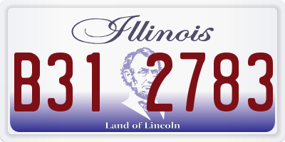 IL license plate B312783