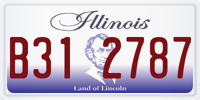 IL license plate B312787