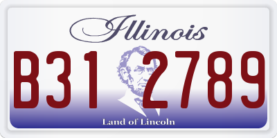 IL license plate B312789