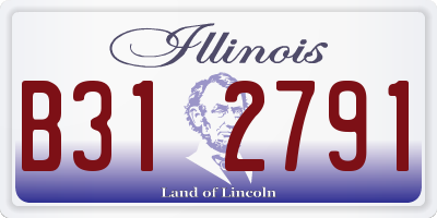 IL license plate B312791