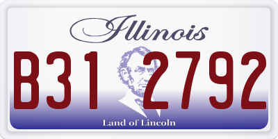 IL license plate B312792