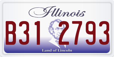 IL license plate B312793