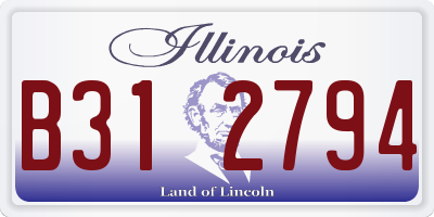 IL license plate B312794