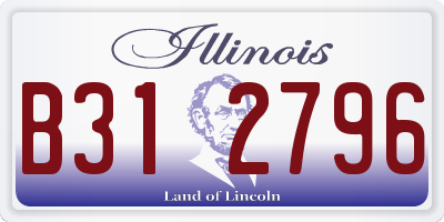 IL license plate B312796