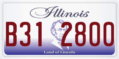 IL license plate B312800