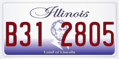 IL license plate B312805
