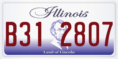 IL license plate B312807