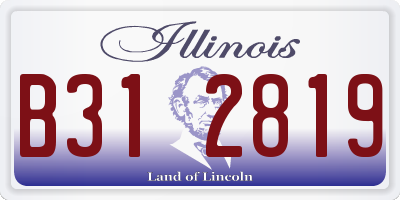IL license plate B312819
